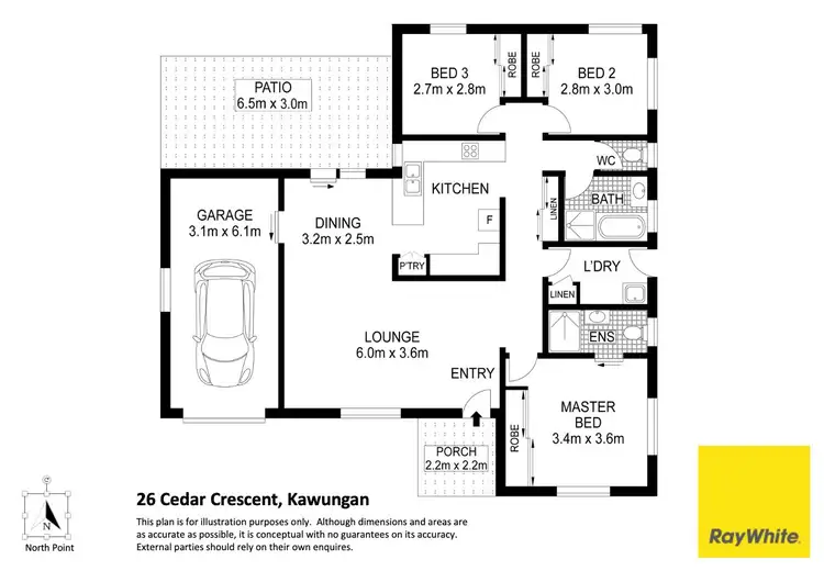Floorplan of Homely house listing, 26 Cedar Crescent, Kawungan QLD 4655