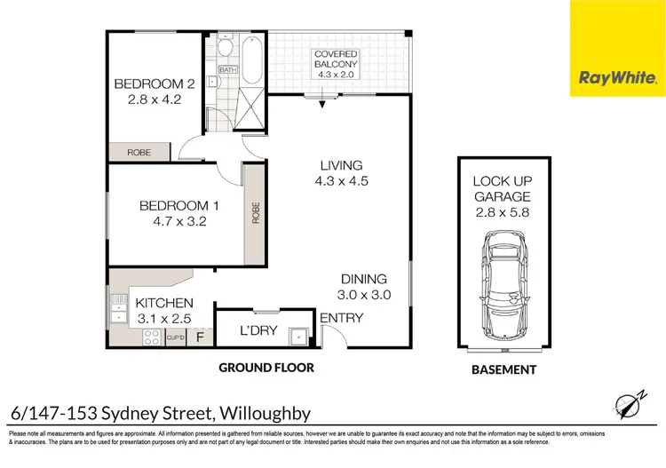 Floorplan of Homely unit listing, 6/147-153 Sydney Street, Willoughby NSW 2068