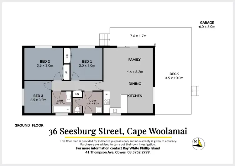 Floorplan of Homely house listing, 36 Seesburg Street, Cape Woolamai VIC 3925