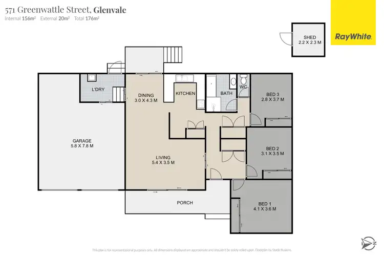 Floorplan of Homely house listing, 571 Greenwattle Street, Glenvale QLD 4350