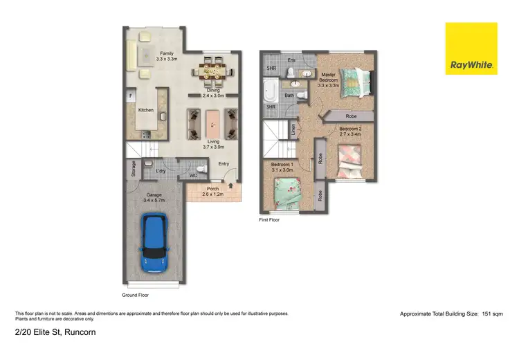 Floorplan of Homely townhouse listing, 2/20 Elite Street, Runcorn QLD 4113