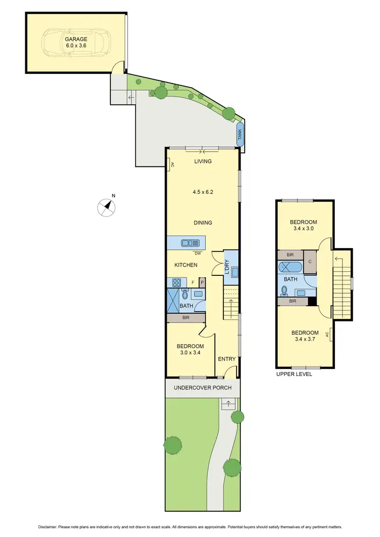 Floorplan of Homely townhouse listing, 1/14 Kennedy Street, Glenroy VIC 3046