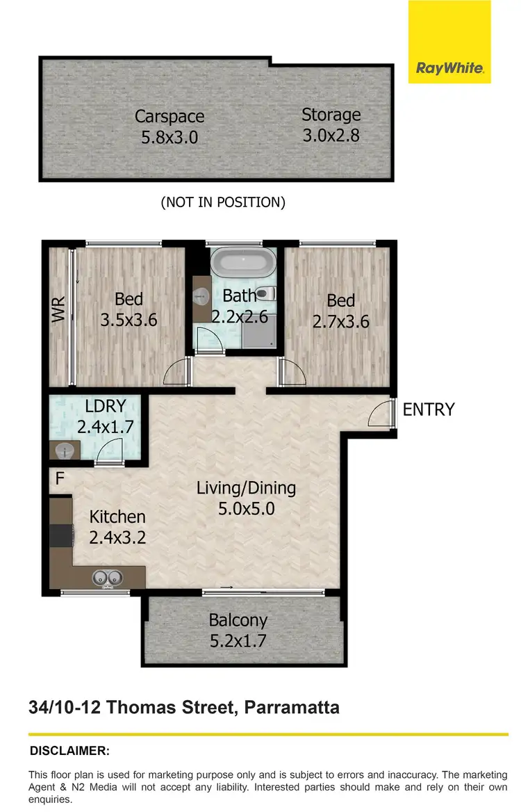 Floorplan of Homely unit listing, 34/10-12 Thomas Street, Parramatta NSW 2150