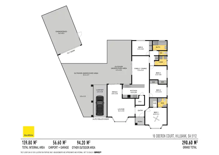 Floorplan of Homely house listing, 16 Oberon Court, Hillbank SA 5112