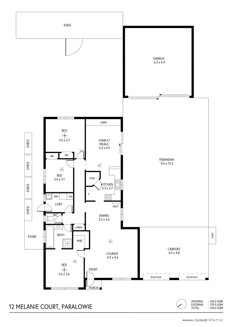 Floorplan of Homely house listing, 12 Melanie Court, Paralowie SA 5108