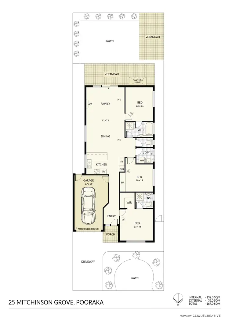 Floorplan of Homely house listing, 25 Mitchinson Grove, Pooraka SA 5095
