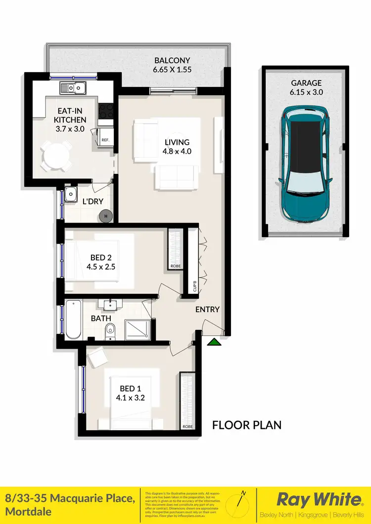 Floorplan of Homely unit listing, 8/33-35 Macquarie Place, Mortdale NSW 2223