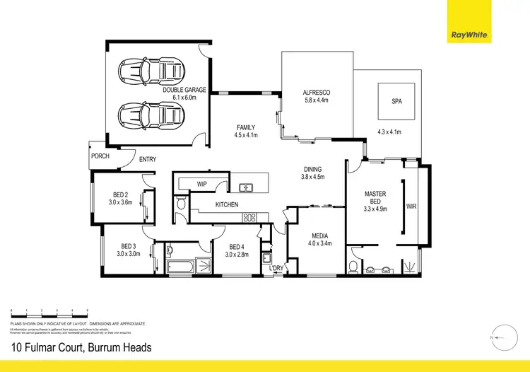 Floorplan of Homely house listing, 10 Fulmar Court, Burrum Heads QLD 4659