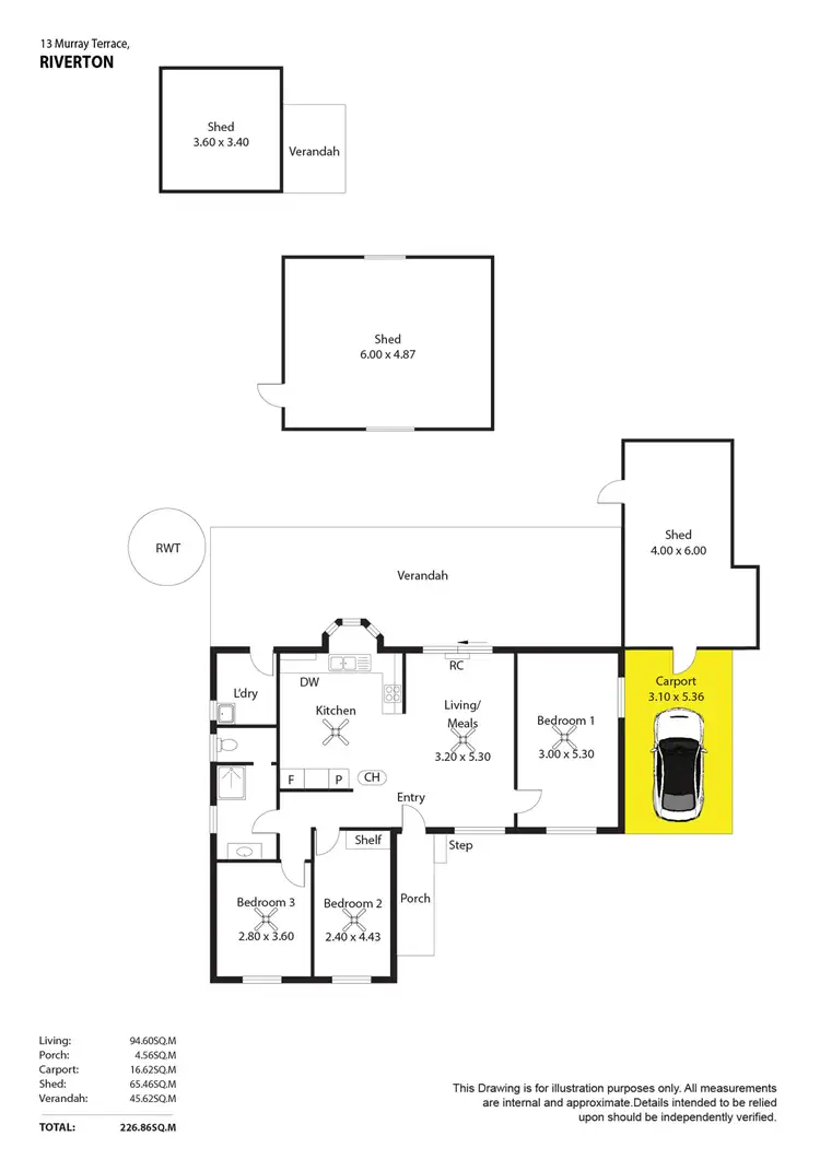 Floorplan of Homely other listing, 13 Murray Terrace, Riverton SA 5412