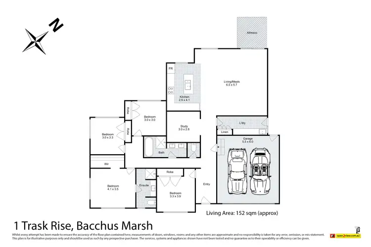 Floorplan of Homely house listing, 1 Trask Rise, Bacchus Marsh VIC 3340