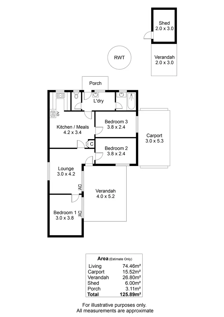 Floorplan of Homely house listing, 10 Baker Street, Enfield SA 5085
