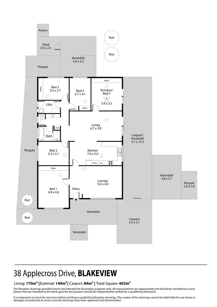 Floorplan of Homely house listing, 38 Applecross Drive, Blakeview SA 5114