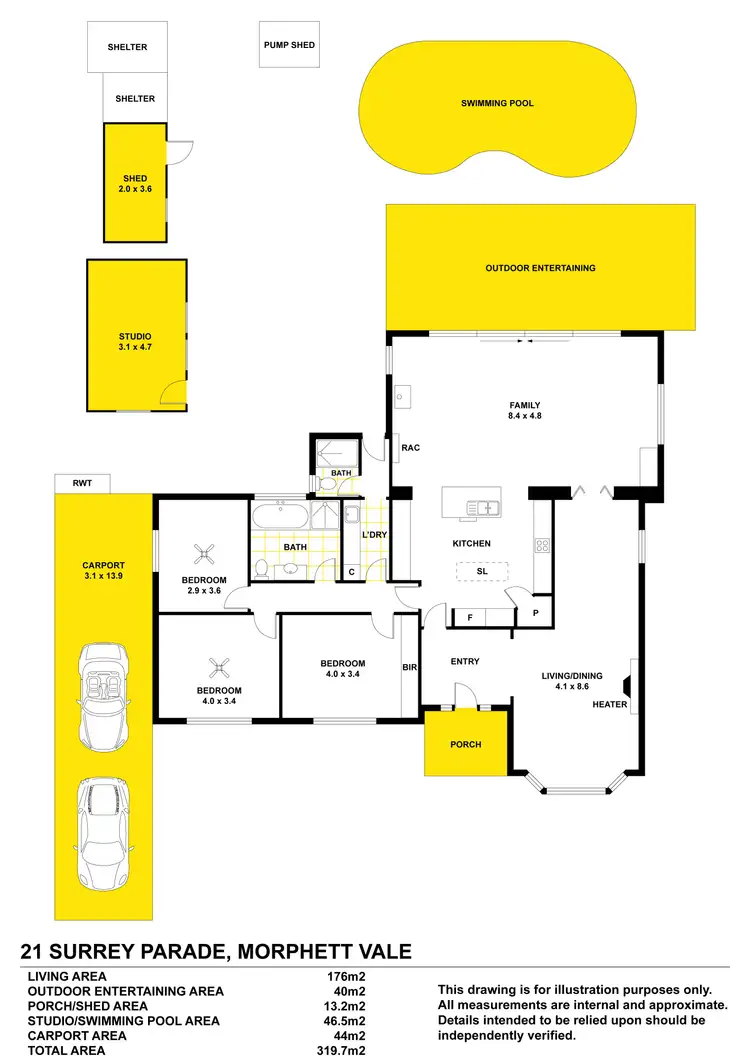 Floorplan of Homely house listing, 21 Surrey Parade, Morphett Vale SA 5162