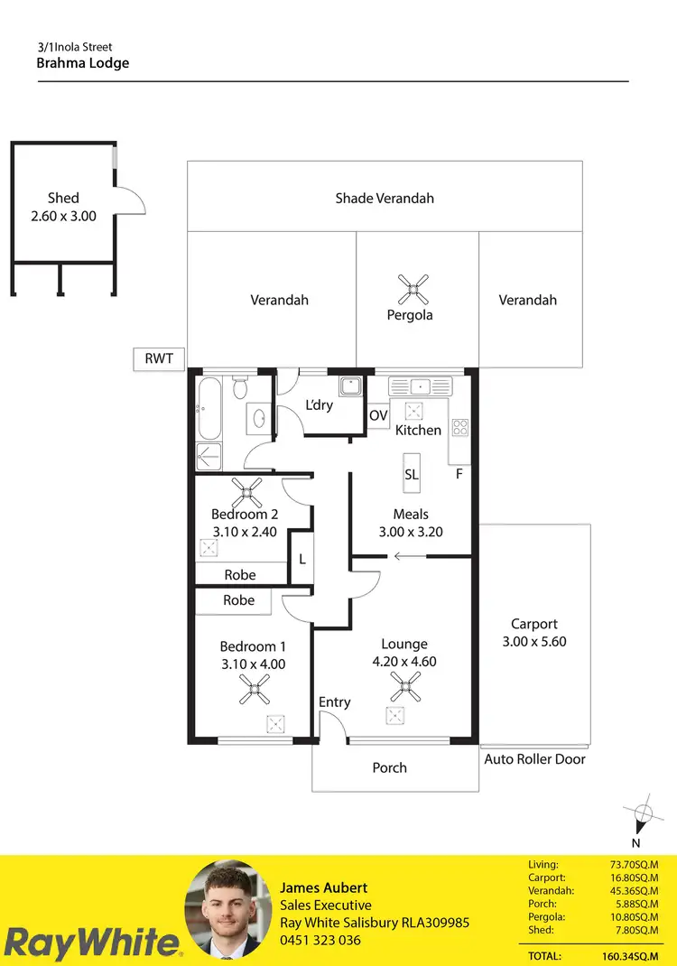 Floorplan of Homely unit listing, 3/1 Inola Street, Brahma Lodge SA 5109