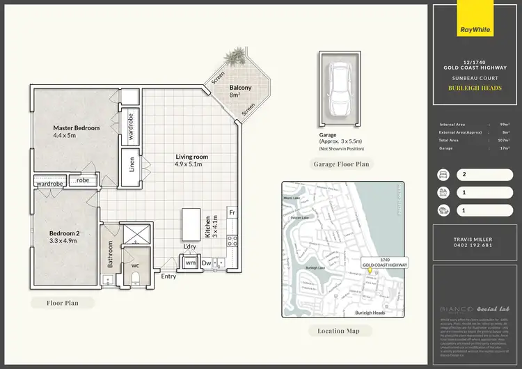 Floorplan of Homely apartment listing, 12/1740 Gold Coast Highway, Burleigh Heads QLD 4220