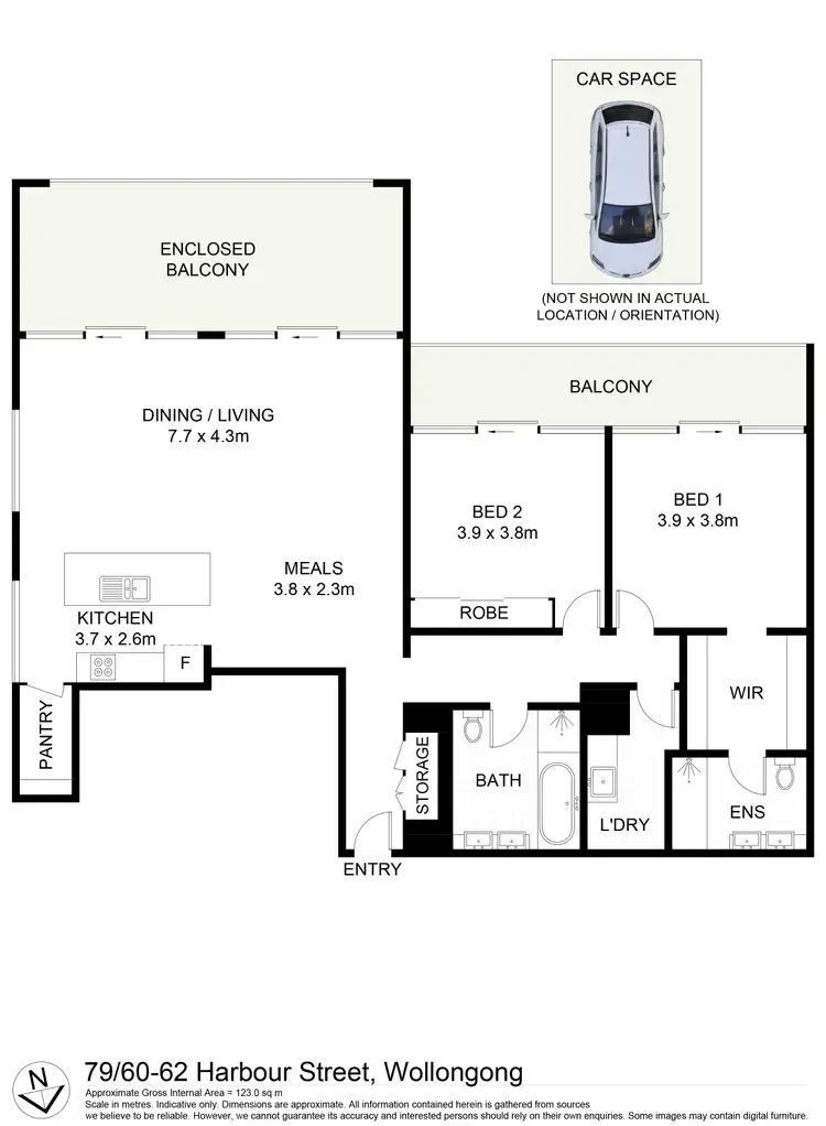 Floorplan of Homely apartment listing, 79/60-62 Harbour Street, Wollongong NSW 2500