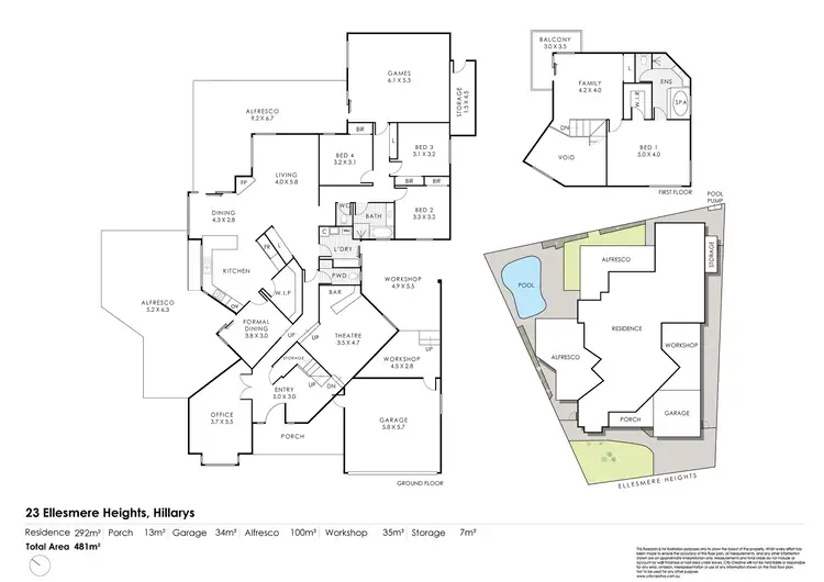 Floorplan of Homely house listing, 23 Ellesmere Heights, Hillarys WA 6025