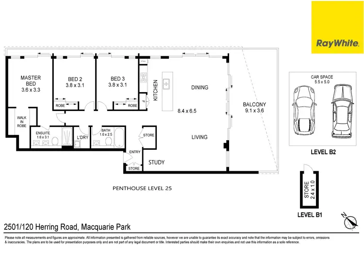 Floorplan of Homely unit listing, 2501/120 Herring Road, Macquarie Park NSW 2113