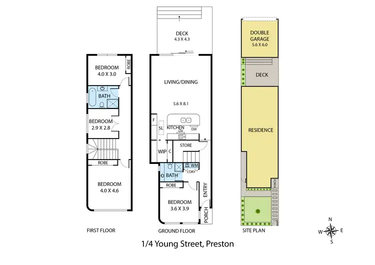 Floorplan of Homely house listing, 4 Young Street, Preston VIC 3072