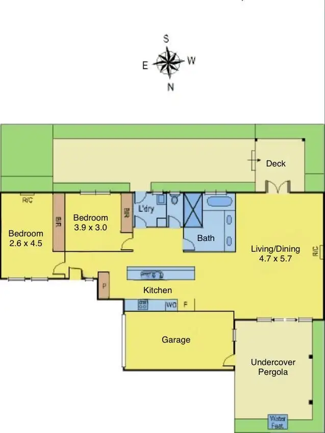 Floorplan of Homely unit listing, 2/211 Blackshaws Road, Newport VIC 3015