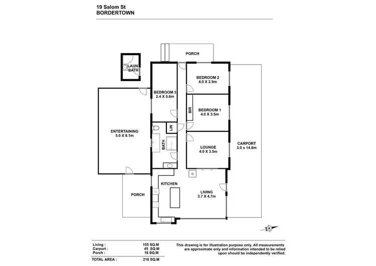 Floorplan of Homely house listing, 19 Salom Street, Bordertown SA 5268