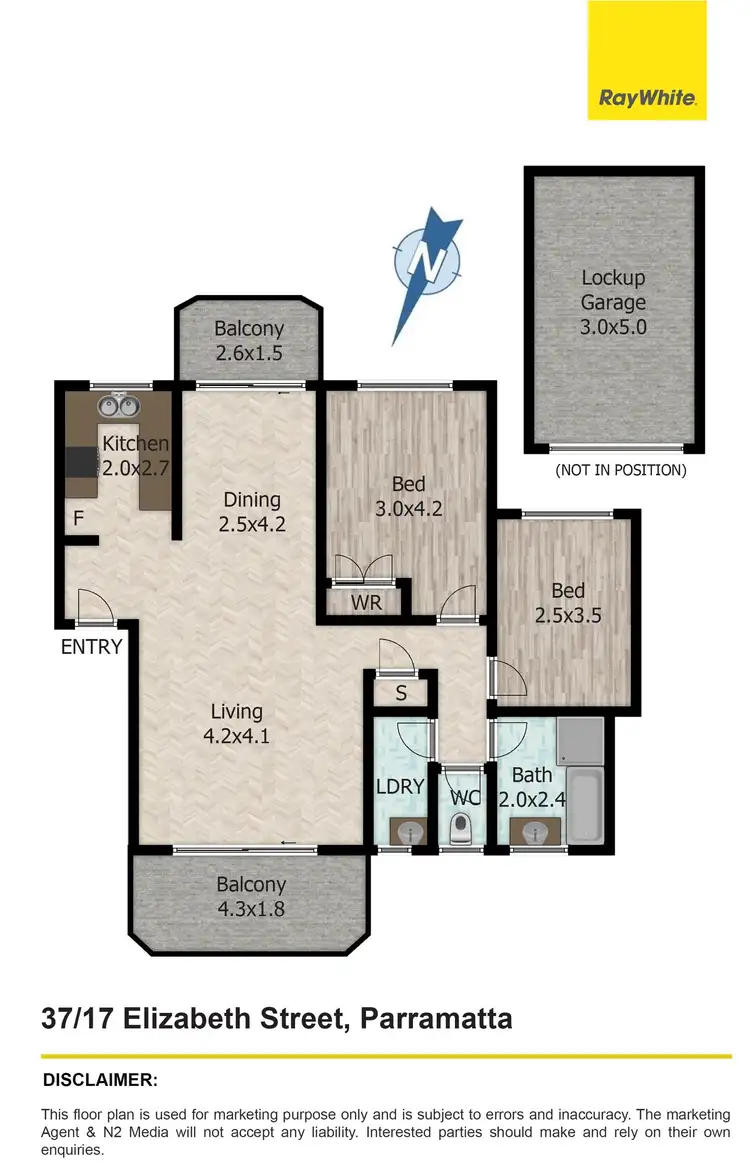 Floorplan of Homely unit listing, 37/17-25 Elizabeth Street, Parramatta NSW 2150