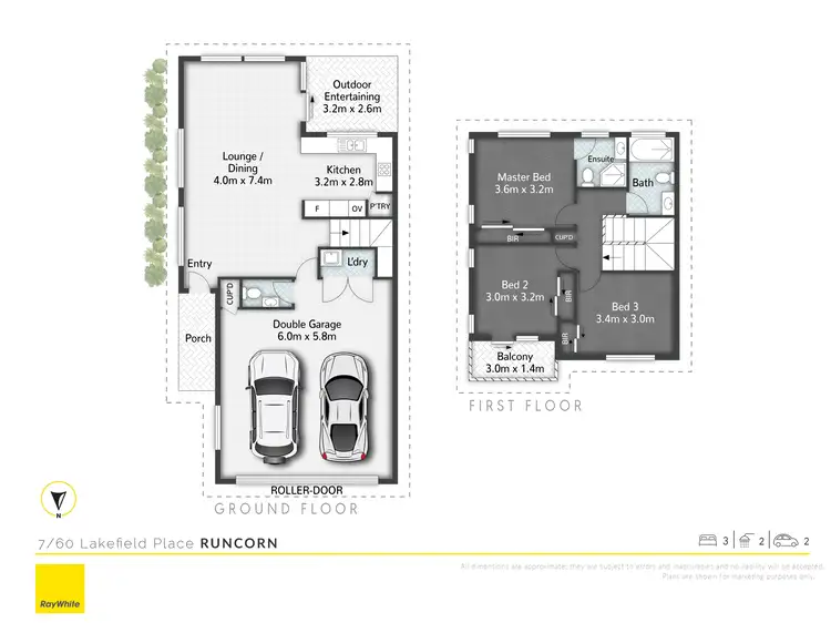 Floorplan of Homely townhouse listing, 7/60 Lakefield Place, Runcorn QLD 4113