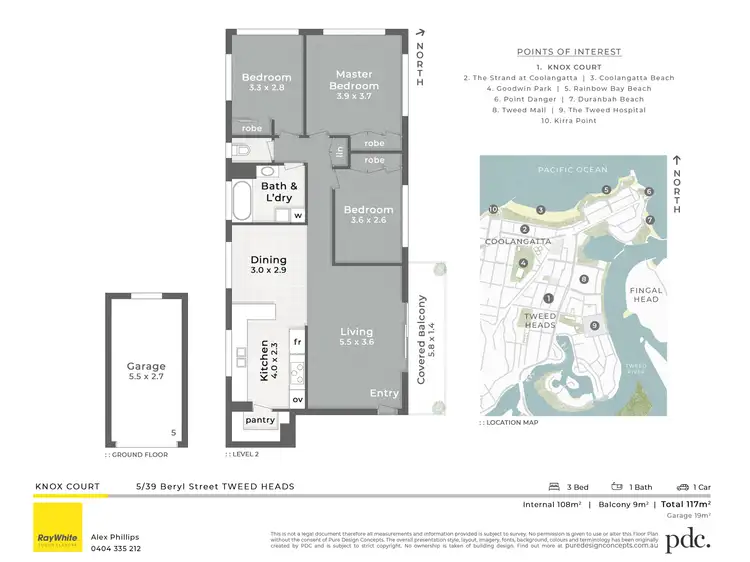 Floorplan of Homely unit listing, 5/39 Beryl Street, Tweed Heads NSW 2485