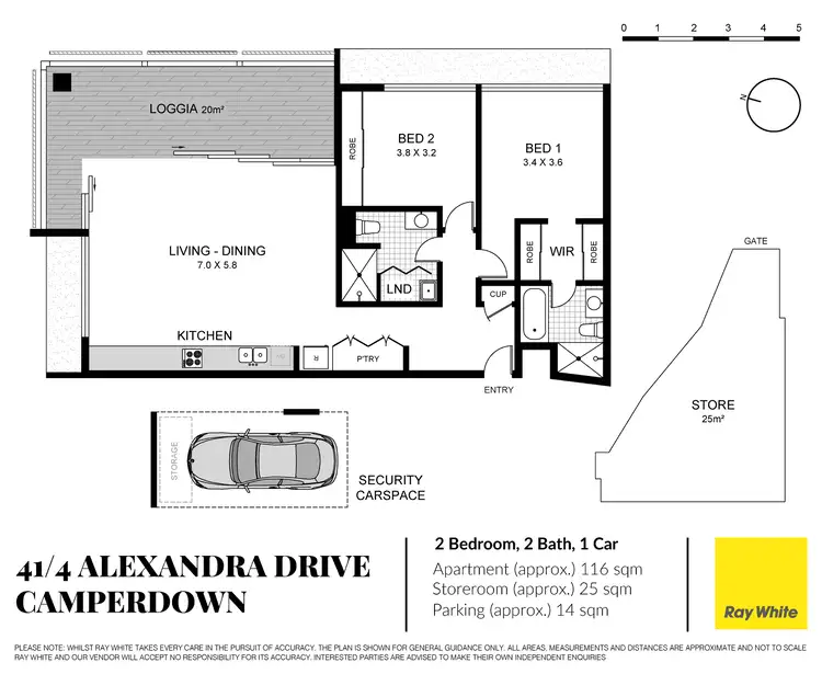 Floorplan of Homely apartment listing, 41/4 Alexandra Drive, Camperdown NSW 2050