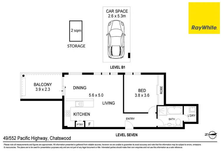 Floorplan of Homely unit listing, 49/552-554 Pacific Highway, Chatswood NSW 2067