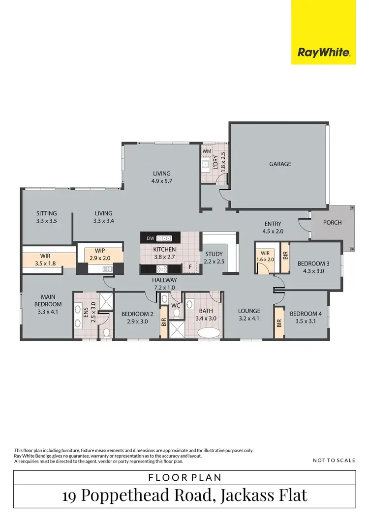 Floorplan of Homely house listing, 19 Poppethead Road, Jackass Flat VIC 3556