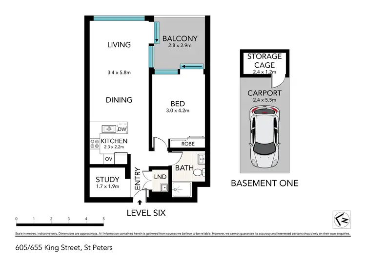 Floorplan of Homely apartment listing, 605/655 King Street, St Peters NSW 2044