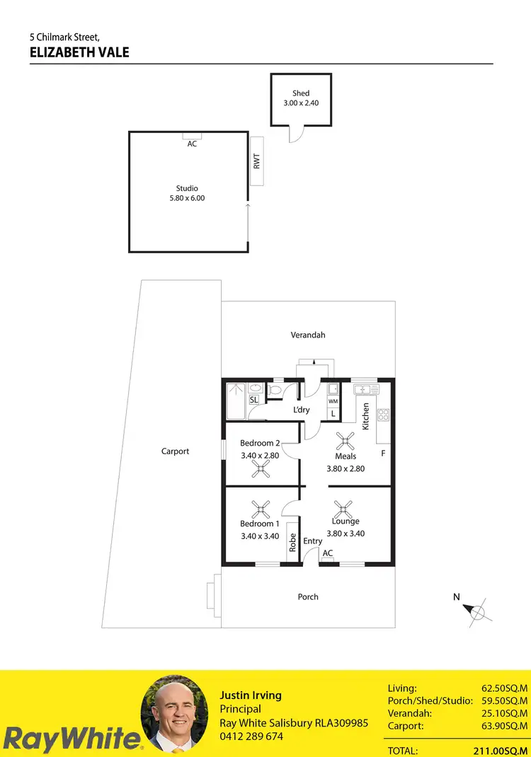 Floorplan of Homely house listing, 5 Chilmark Street, Elizabeth Vale SA 5112