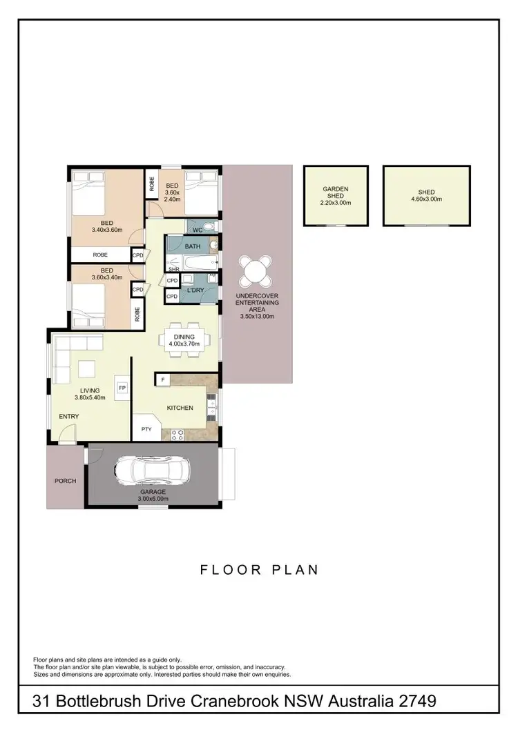 Floorplan of Homely house listing, 31 Bottlebrush Drive, Cranebrook NSW 2749