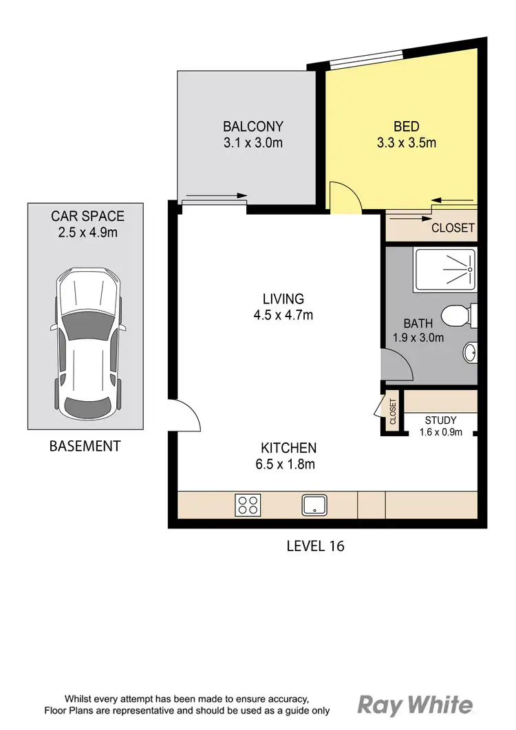 Floorplan of Homely apartment listing, 11606/7 Wharf Street, Hamilton QLD 4007