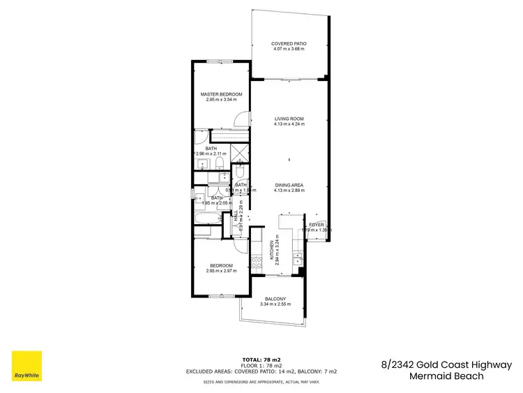 Floorplan of Homely apartment listing, 8/2342-2362 Gold Coast Highway, Mermaid Beach QLD 4218