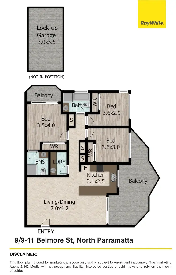 Floorplan of Homely unit listing, 9/9-11 Belmore Street, North Parramatta NSW 2151
