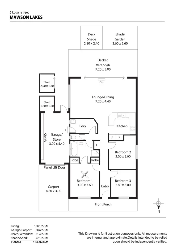 Floorplan of Homely house listing, 5 Logan Street, Mawson Lakes SA 5095