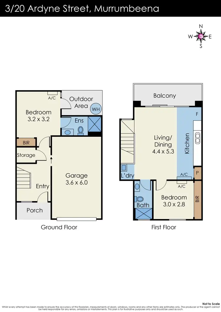 Floorplan of Homely townhouse listing, 3/20 Ardyne Street, Murrumbeena VIC 3163