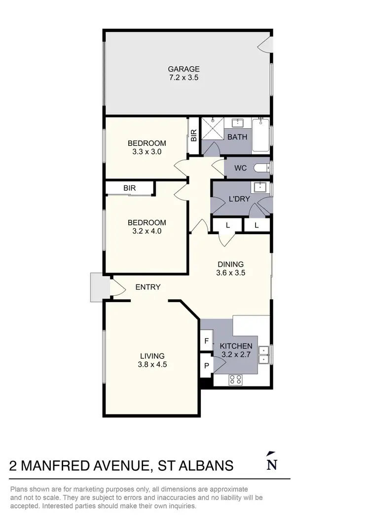 Floorplan of Homely house listing, 2 Manfred Avenue, St Albans VIC 3021