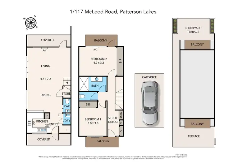 Floorplan of Homely townhouse listing, 1/117 Mcleod Road, Patterson Lakes VIC 3197