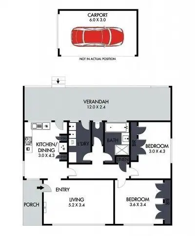 Floorplan of Homely house listing, 1/51 Buckingham Road, Newtown VIC 3220