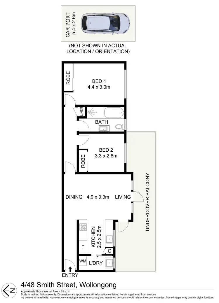 Floorplan of Homely apartment listing, 4/48-54 Smith Street, Wollongong NSW 2500