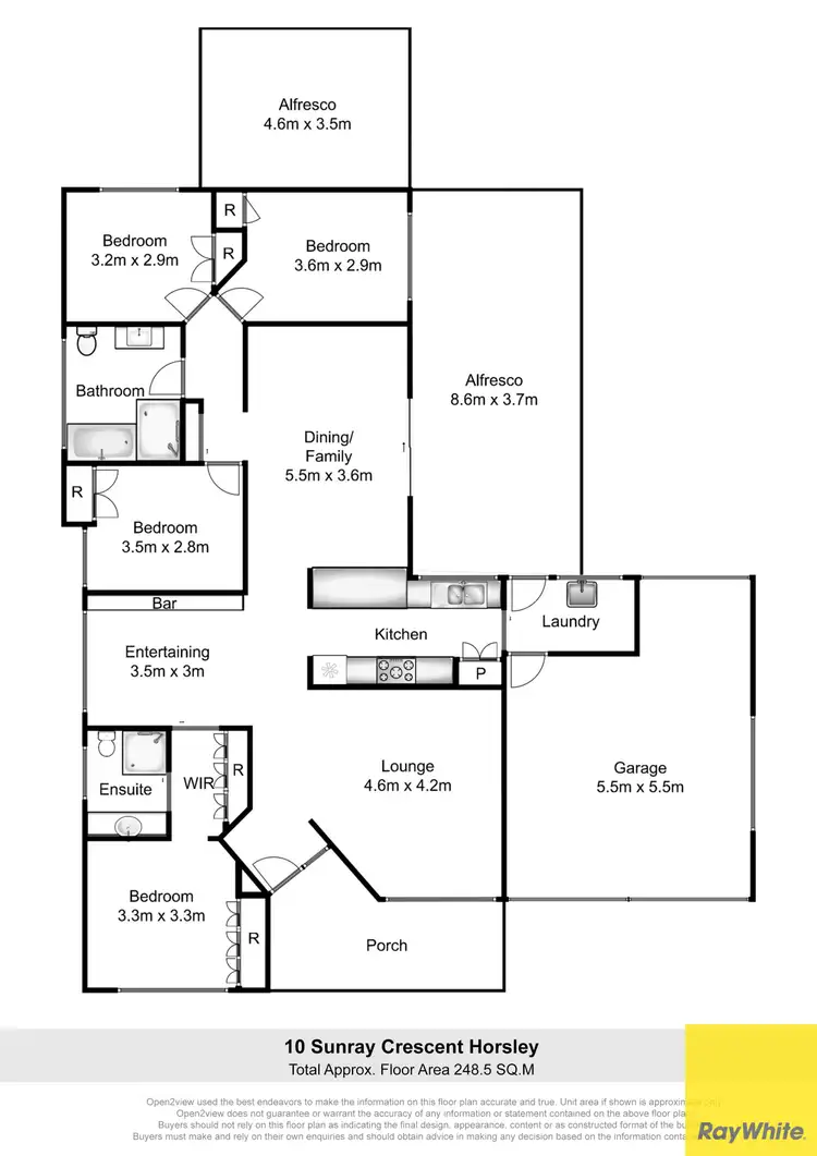 Floorplan of Homely house listing, 10 Sunray Crescent, Horsley NSW 2530