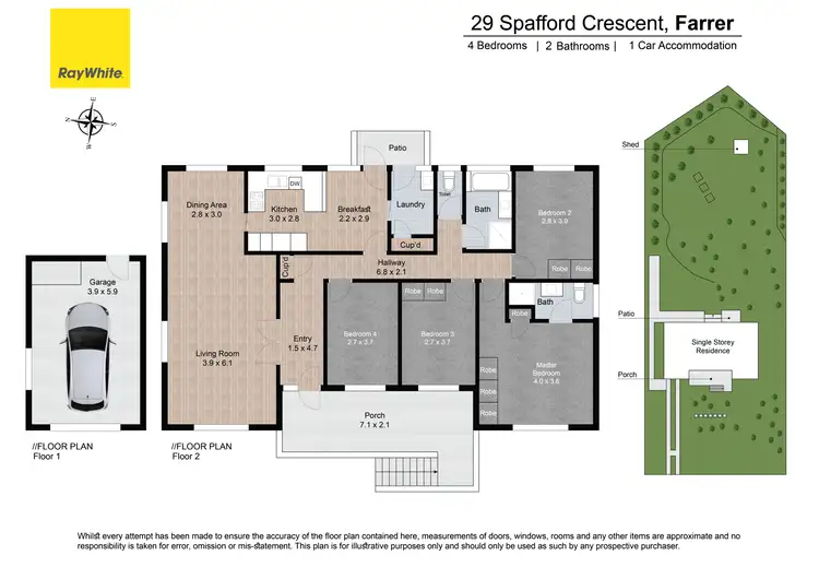 Floorplan of Homely house listing, 29 Spafford Crescent, Farrer ACT 2607
