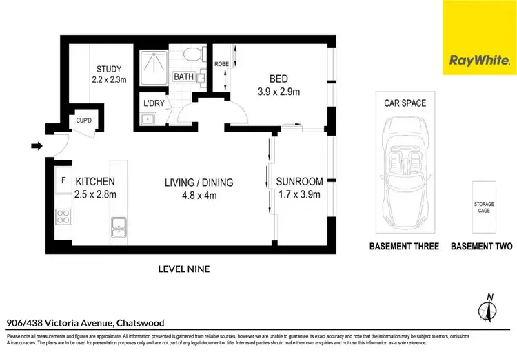 Floorplan of Homely unit listing, 906/438 Victoria Avenue, Chatswood NSW 2067