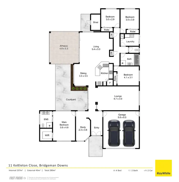 Floorplan of Homely house listing, 11 Kettleton Close, Bridgeman Downs QLD 4035