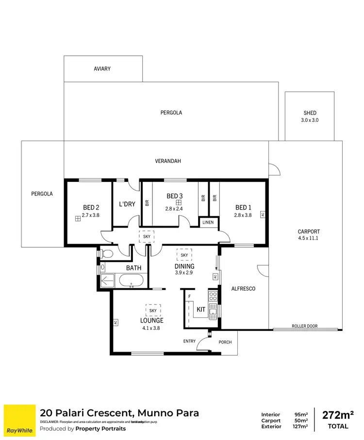 Floorplan of Homely house listing, 20 Palari Crescent, Munno Para SA 5115