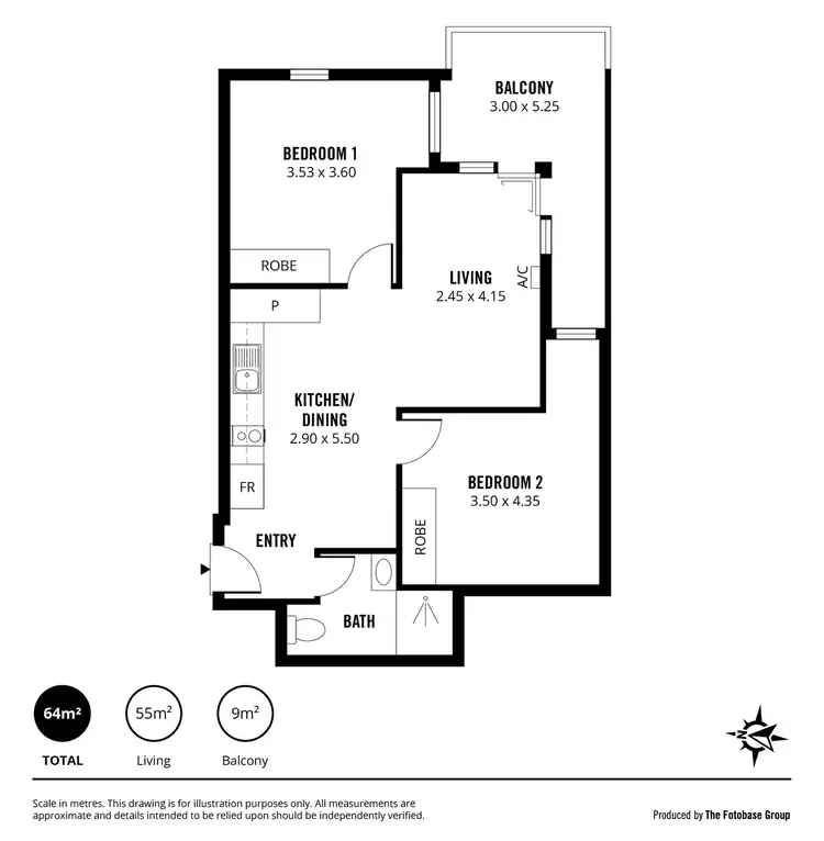 Floorplan of Homely apartment listing, 1206/15 Synagogue Place, Adelaide SA 5000