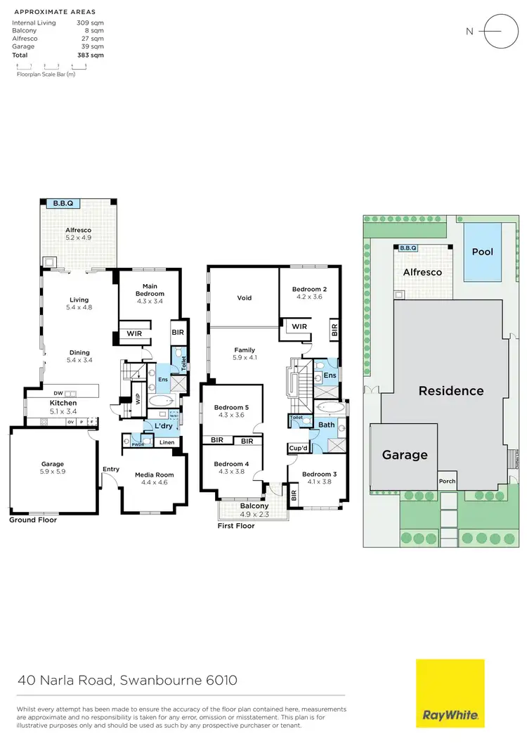 Floorplan of Homely house listing, 40 Narla Road, Swanbourne WA 6010
